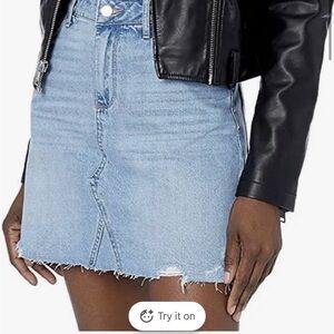 PAIGE Alethea Mid Rise Denim mini Skirt distressed women’s 29
